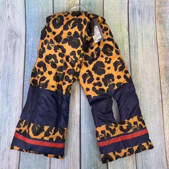 Cara New York Animal Print Scarf NEW Blue Red Stripe Cheetah Puffer Neck Wrap - Picture 6 of 6